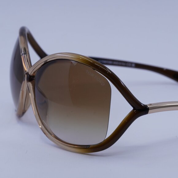 Tom Ford FT0009 74F Whitney Sunglasses Pink/Brown Butterfly Frame, Brown Lenses - Picture 2 of 9